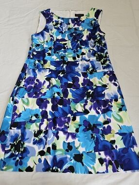 Women's Connected Apparel Floral Ruffle Dress. Sz 12